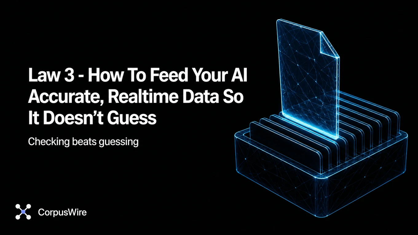 Law 3 - How To Feed Your AI Accurate, Realtime Data So It Doesn't Guess