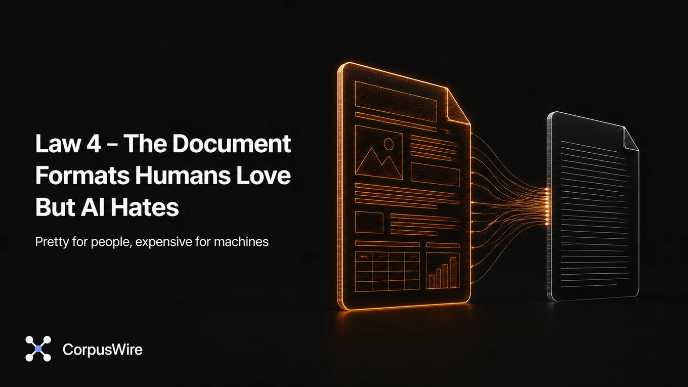 Law 4 - The Document Formats Humans Love But AI Hates